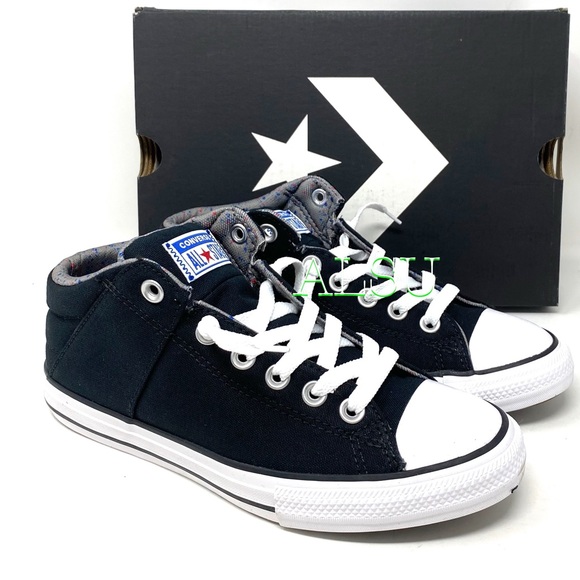 Converse Ctas Axel Mid Canvas Black y/Women’s - Picture 6 of 10